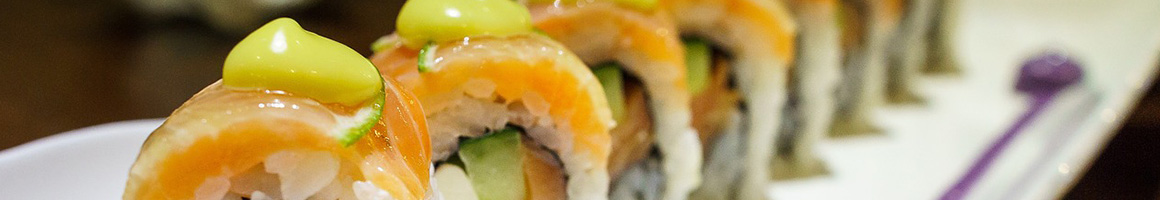 Eating Japanese Sushi at Yokoso Japanese Steakhouse Summerville restaurant in Summerville, SC.